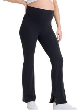 Isabel Maternity Ingrid & Isabel High Rise Over Belly Slit Flare Leggings XS 30"